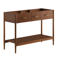 Modway Zaire 48" Double Sink Compatible Bathroom Vanity Cabinet - Walnut-MDF and Rubberwood