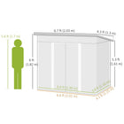 Outsunny Outdoor Garden Shed with Lockable Doors - 80" x 51" - Green-Wide doors with lockable design provide added security
