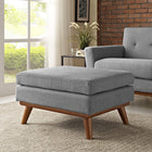 Modway Engage Upholstered Fabric Ottoman - Expectation Grey-Mid-Century Modern