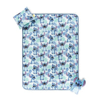 Jay Franco 3-Piece Travel Set - Stitch-Get ready for comfort and fun on your travels with the Stitch 3pc Travel Set, featuring a cozy throw, a cuddly pillow buddy, and a soft pillow