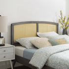 Modway Halcyon Cane Full Headboard - Grey-Interchangeable Bed Frame Options