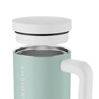 GROSCHE Aspen Insulated Water Tumbler with Handle - 40 oz. - Seafoam Green-Triple-wall vacuum insulation