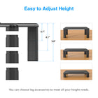 ShoppingAll Adjustable Height Monitor Stand Riser-Platform can support up to 22lbs/10kg monitors, laptops, tablets, smartphones, printers and more.