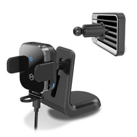 Mighty Mount Mini Grip Cradle 15W Wireless Charger 2 in 1 Dash & Vent Mount-Fits most phones 3 to 4 inches wide (76.2-101.6 mm)