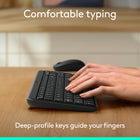 Logitech MK250 Compact Wireless Mouse & Keyboard - Rose-Space-saving: with a compact layout that still includes number pad, arrow keys, and handy F-key shortcuts