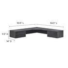 Modway Render 54.5" Wall Mount Corner Office Desk - Charcoal-Wall-Mount Design
