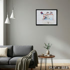 Leon Draisaitl Oilers 2025 SCF OT Winning Goal Shot - Framed Canvas - 31" x 22"-Ready to hang - arrives fully assembled