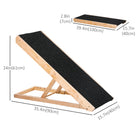 PawHut Foldable Adjustable Large Dog Ramp for Bed and Couch-Anti-slip surface prevents your furry friends from losing their balance 