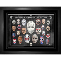Hockey Goalie Masks Through the Decades - Framed Print - 35" x 27"-Premium print framed