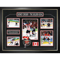 Sidney Crosby Collage Team Canada Golden Goal - Framed Print - 35" x 27"-Premium print framed
