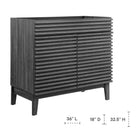 Modway Render 36" Bathroom Vanity Cabinet - Charcoal-Smooth Laminate