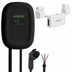 Emporia Classic Level 2 48A Hardwired J1772 EV Charger and Vue 3 2-Phase Load Management Bundle - Black-Powersmart load management automatically adjusts ev charging rate to keep total electrical usage within system limits while allowing the sum of breakers to exceed panel service rating for optimized energy distribution