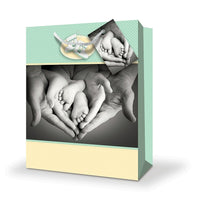 Millbrook Studios Baby Gift Bags - Medium - Baby Feet - 12 Pack (47535)-9" x 4" x 7"