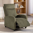 HOMCOM Push Back Recliner with Padded Seat for Home Theater - Dark Green-Generously padded armrests and backrests provide exceptional comfort