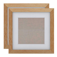 Decent Living Solid Wooden Picture Frame - 10" x 10" - Golden Teak - 2 Pack-Material: 100% Natural Solid Wood (Okan / Teak)