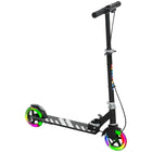 Qaba Folding Lightweight Kick Scooters with Light Up Wheels, 4 Levels Handlebar - Black-Adjustable handle height caters to growing children 