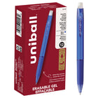 uni-ball Erasable Gel Retractable Pens - 0.7mm - Blue - 12 Pack-Gel Pens