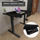 Mount-It! Compact Electric Standing Desk with 40" Table Top - Black-User-friendly digital control panel with 2 memory settings for your favorite sitting and standing heights
