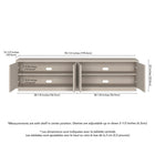 Hudson&Canal Hanson TV Stand for TV's up to 85" - Alder White-8