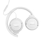 JBL Tune 520C USB-C Hi-Res Wired On-Ear Headphones - White-Tangle-free flat cable