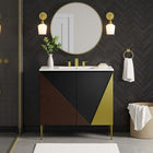 Modway Alchemist 36" Bathroom Vanity - White/Black-Ceramic Sink Basin