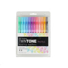 Tombow Twintone, Pastel, 12/Pack-Extra-fine tip for very precise writing 0.3mm