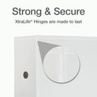 Cardinal XtraLife ClearVue Locking D-Ring Binder, White, 5”-White