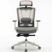 MotionGrey Cloud Mesh Series Office Chair- Executive Ergonomic Chair With Breathable Mesh Back - White-Mesh back for breathability, tight weave fabric seat, cold mold foam cushion for support
