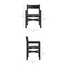 Modway Alvia Oak Wood Dining Armchairs With Woven Seats - Black - 2 Pack-Woven Paper Rope Seat
