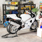 HOMCOM Motorcycle Stand Lift-With extra clamping clips to reduce wobble and enhance overall stability
