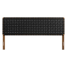 Modway Sparta Weave Vegan Leather King Headboard - Walnut Black-Standing Design