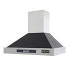 KUCHT KRH3015-K 30" 900 CFM Wall Mounted Range Hood - Stainless Steel/Black-LCD display with sensor touch allow you to choose the right speed