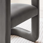 Modway Winslow Performance Velvet Barrel Accent Chair - Storm Grey-Stain-Resistant Upholstery