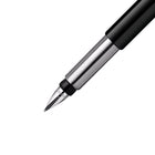 Parker Vector Fountain Pen - Black with Chrome Trim - Medium Nib - Blue Ink-Quink ink technology for smooth, clean and consistent performance