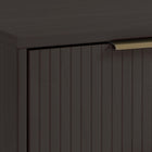 Manhattan Comfort Granville 37.8" Modern Tall Dresser - Dark Grey-Open Contemporary Mop Base Side Legs. Adding Seamless Fashion Design and Durability.