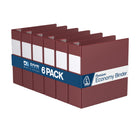 Davis Group Premium Economy Binder - D Ring - 3" - Burgundy - 6 Pack-3 Ring Binder