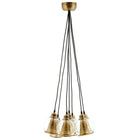 Modway Peak Brass Cone and Glass Globe Cluster Pendant Chandelier - Brass-Cluster Pendant Chandelier