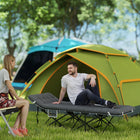 Outsunny Camping Cot for Adults with Cushion-Removable cushion adapts for seasonal camping comfort