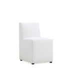 Manhattan Comfort Anna Square 18.9" Modern Faux Leather Upholstered Dining Chair - Cream-Weight Capacity: 300 lb