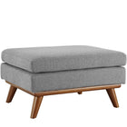 Modway Engage Upholstered Fabric Ottoman - Expectation Grey-Upholstered Ottoman