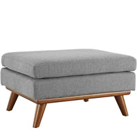 Modway Engage Upholstered Fabric Ottoman - Expectation Grey-Upholstered Ottoman