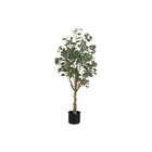 Monarch Specialties 46" Artificial Indoor Eucalyptus Tree - Floor - Black Pot-Add a calming burst of greenery to any floor of your home or office with this 46" tall artificial indoor eucalyptus tree in a 5" black pot