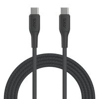 AXS PROCharge Premium USB-C to USB-C Braided Cable - Black/Grey-Made from recycled materials