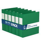 Davis Group Premium Economy Binder - D Ring - 2" - Green - 6 Pack-3 Ring Binder