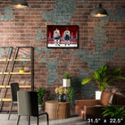 Connor Mcdavid and Leon Draisaitl Edmonton Oilers Line-up - Framed Canvas - 31" x 22"-Officially licensed by the NHL and NHLPA