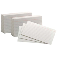 Oxford White Commercial Index Cards - 3" x 5" - Ruled - 2 Packs of 1000-The classic 3" x 5" size lets you study and prepare anywhere