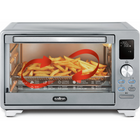 Salton NuRetro Digital Air Fryer Toaster Oven - Metallic Silver-Large 25 l (26 qt) capacity - fits up to a 12” pizza or 6 slices of toast. ideal for family dinners, snacks, and entertaining.