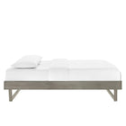 Modway Billie Wood Full Platform Bed Frame - Grey-Assembly Required
