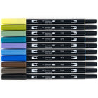 Tombow Dual Brush Pen, Landscape, 10/Pack-Great for fine art, illustrations, doodling, journaling, hand lettering and more