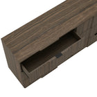 Manhattan Comfort Clive 72" Mid-Century Modern 6-Drawer Double Dresser - Walnut Brown-Sculpted drawer fronts feature vertical undulations that create a rhythmic, dimensional surface
